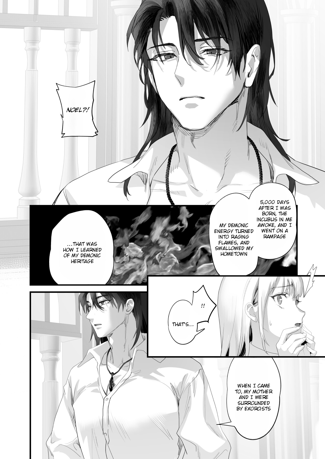 Hentai Manga Comic-A mysterious exorcist falls in love with a reincarnated succubus and risks his life-Read-153